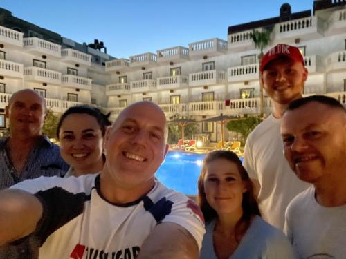 Wayne with a group of divers